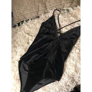 Velvet body suit